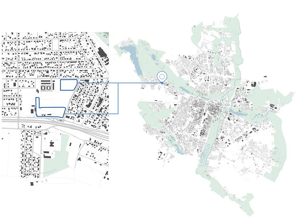 mapa z granicą projektu